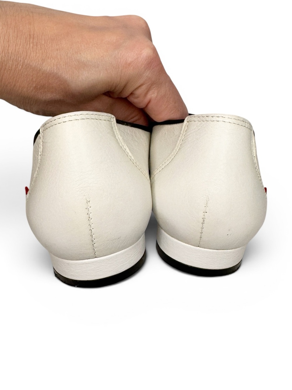 Marc Joseph New York White Black Trim Pointy Toe Loafers Size 9.5 - Picture 7 of 11